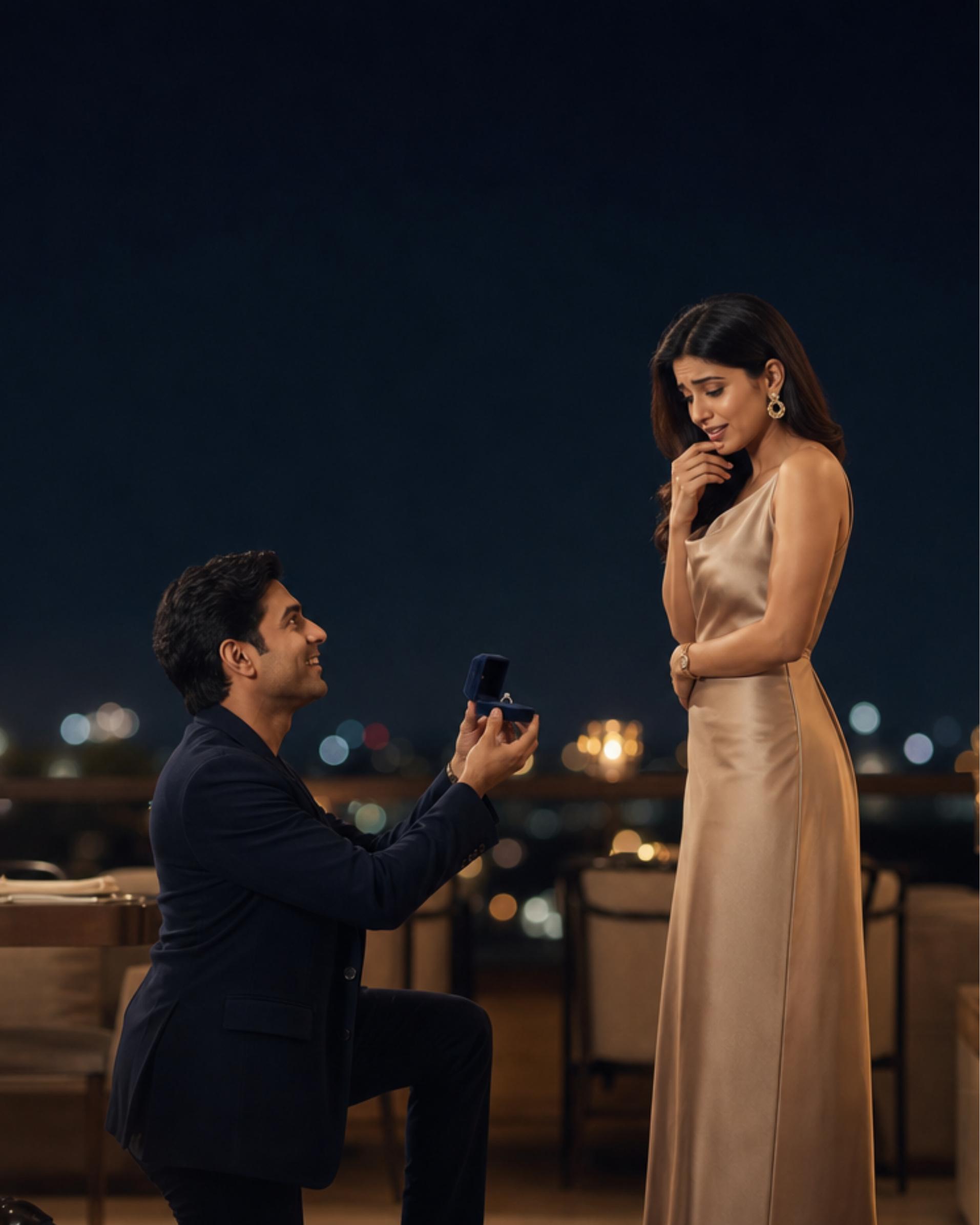 An intimate evening proposal